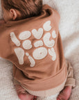 OVERSIZE SWEATER LOVE PEACE JOY 'CASHEW BROWN'