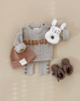 CHUNKY KNIT PULLOVER BISOUS 'WARM BEIGE'