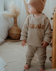 KNIT LEGGINGS 'WARM BEIGE'