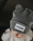 RIB BEANIE BEAR 'GREY MELANGE'