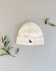 RIB BEANIE CROISSANT 'ALMOND'