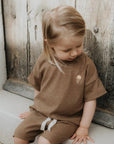 OVERSIZE SHIRT AMORE 'COCOA MELANGE'
