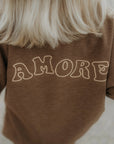 OVERSIZE SHIRT AMORE 'COCOA MELANGE'