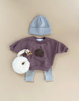 OVERSIZE SWEATER APPLE 'DUSTY MAUVE'
