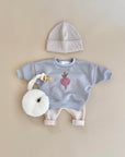 OVERSIZE SWEATER BEETROOT 'STONE GREY'