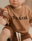 FROTTEE OVERSIZE SHIRT MON PETIT SOLEIL 'MACAROON'