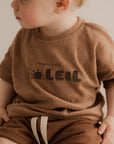 FROTTEE OVERSIZE SHIRT MON PETIT SOLEIL 'MACAROON'