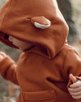 HOODIE HEJ LITTLE FOX 'COGNAC'