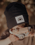 RIB BEANIE 'BLUEGREY'