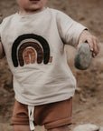 OVERSIZE SHIRT BROWN BOW 'LIGHT BEIGE'