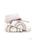 HOODIE BOW AND BEAR 'PEARL/ROSE'