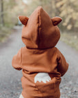 HOODIE HEJ LITTLE FOX 'COGNAC'