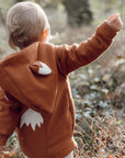 HOODIE HEJ LITTLE FOX 'COGNAC'