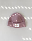 RIB BEANIE 'OLD ROSE'
