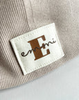 PERSONALISIERTE RIB BEANIE 'LIGHT BEIGE'